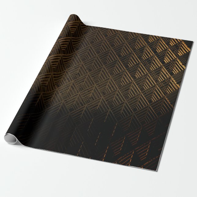Modern geometric pattern wrapping paper (Unrolled)