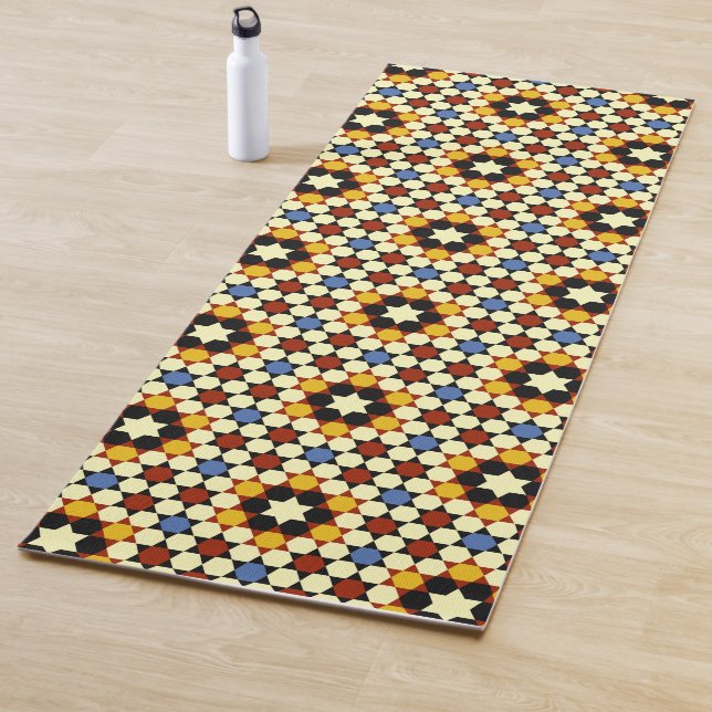 Modern Geometric Pattern Yoga Mat (In Situ)
