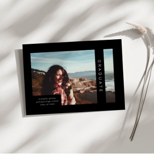 Modern Geometric Photo Graduation Announcement