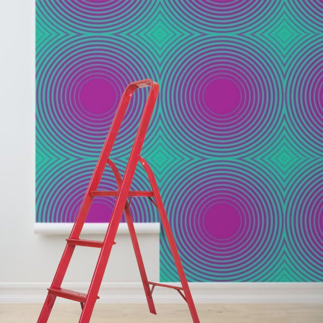 Modern Geometric Pink Blue Circles Peel Stick Wallpaper (Modern Geometric Pink Blue Circles Peel Stick Wallpaper)