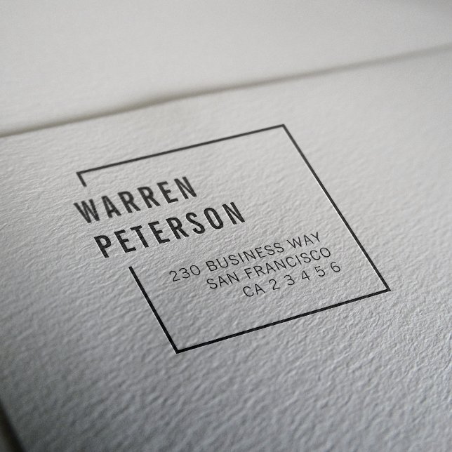 Modern Geometric Professional Name Return Address Self-inking Stamp (Creator Uploaded)