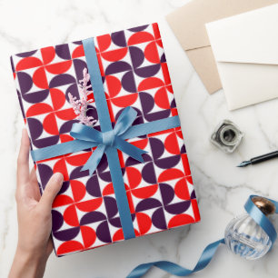 Modern Geometric Quarter Circle Pattern Wrapping Paper
