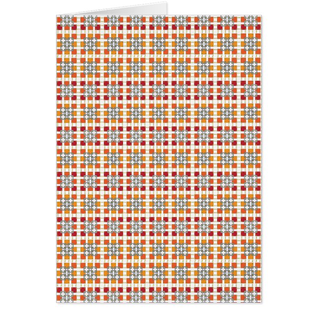 Modern geometric red Amber squares pattern (Front)