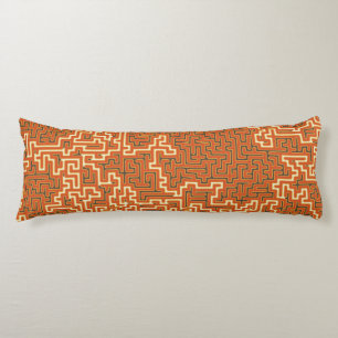 Modern Geometric Retro Maze Pattern #2 Body Cushion