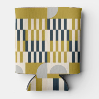 Modern geometric, retro Scandinavian pattern Can Cooler
