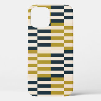Modern geometric, retro Scandinavian pattern iPhone 12 Case