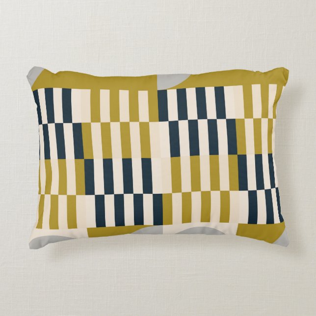 Modern geometric, retro Scandinavian pattern Decorative Cushion (Front)