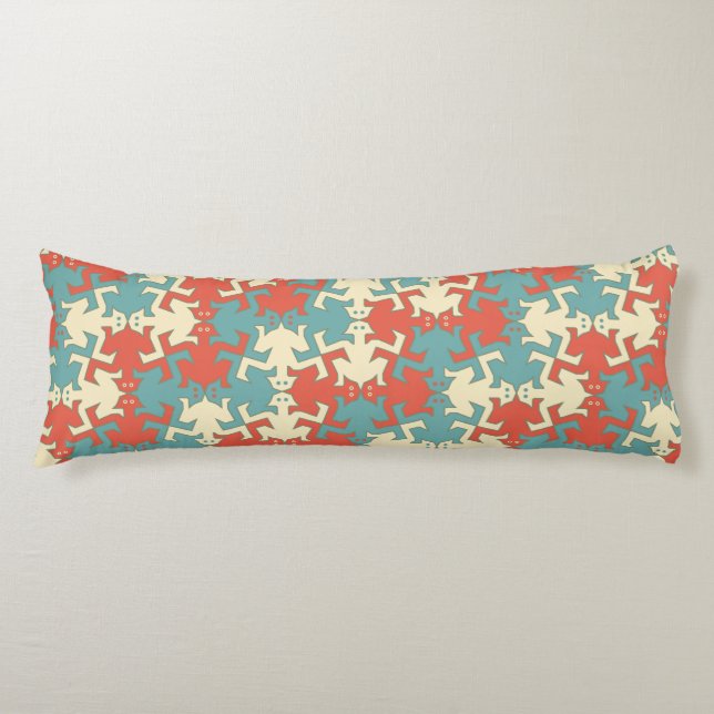 Modern Geometric Retro Strong Men Pattern Body Cushion (Front)