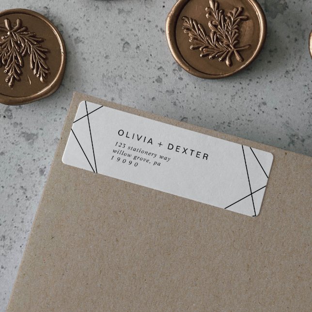 Modern Geometric Return Address Label (Creator Uploaded)