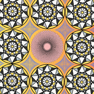 Modern Geometric Sacred Mandala Floral Wall Clock