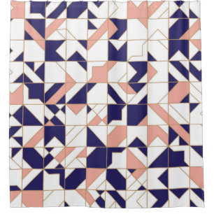 Modern geometric seamless pattern shower curtain