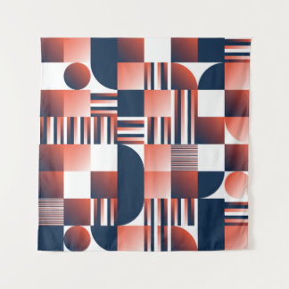 Modern geometric seamless pattern tapestry