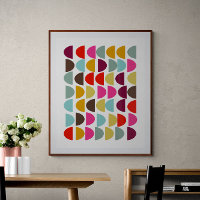 Modern Geometric Shapes Art in Earthy Autumn 