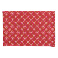 Modern Geometric Shapes Pattern in Bright Red