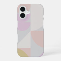 Modern Geometric Shapes Pattern in Winter Pastels