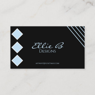 Modern Geometric Sleek Minimalist  Business Card