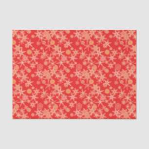 Modern Geometric Snowflakes, Mandarin Orange Tissue Paper