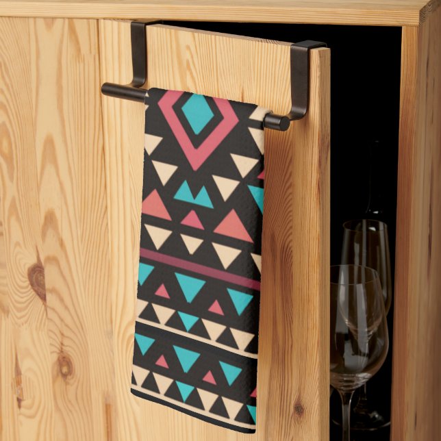 Modern Geometric Southwest Style  Tea Towel (Thirds Fold)