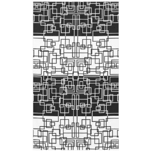 Modern Geometric Squares BW Mix Tablecloth