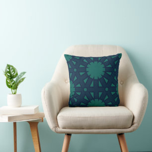 Modern Geometric Starburst Abstract Cushion