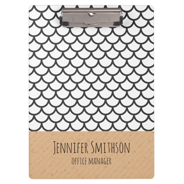 Modern Geometric Style Clipboard (Front)