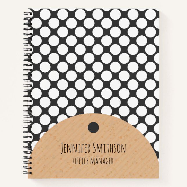 Modern Geometric Style Spiral Notebook (Front)