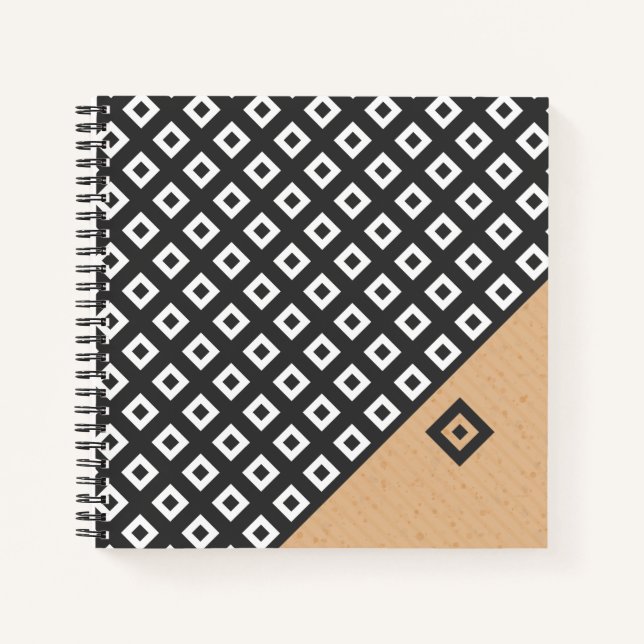Modern Geometric Style Spiral Notebook (Front)