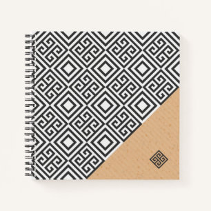 Modern Geometric Style Spiral Notebook