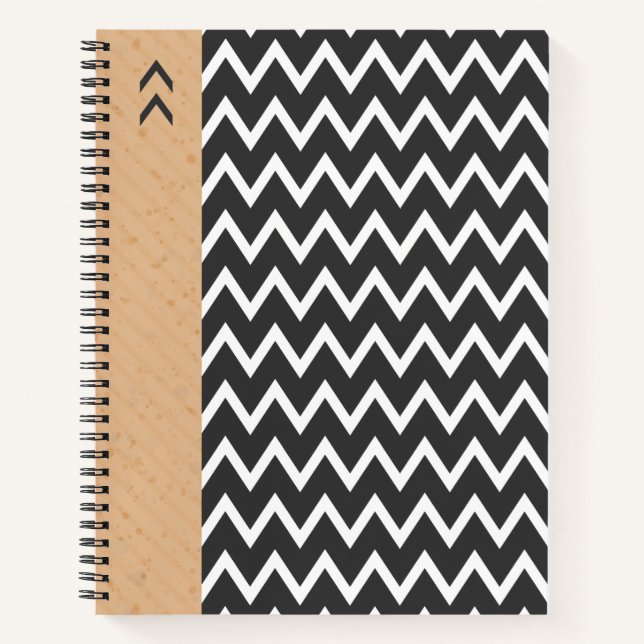 Modern Geometric Style Spiral Notebook (Front)