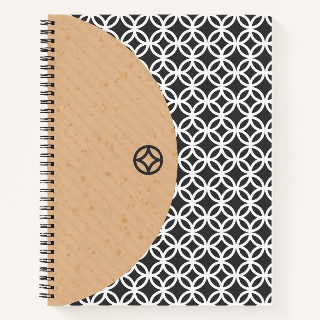 Modern Geometric Style Spiral Notebook (Front)