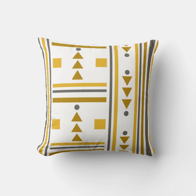 Modern Geometric  Style Throw Pillow  (Front)