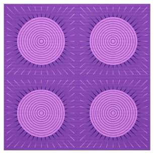 Modern Geometric Sunburst - Amethyst Purple Fabric