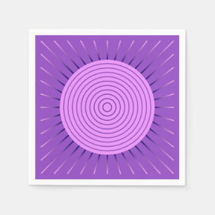 Modern Geometric Sunburst - Amethyst Purple Napkin