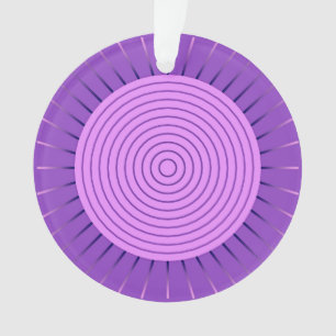 Modern Geometric Sunburst - Amethyst Purple Ornament