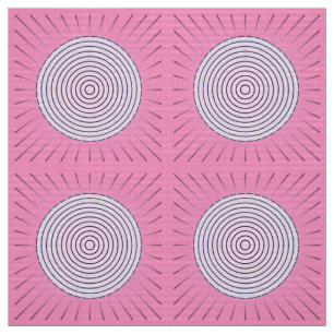 Modern Geometric Sunburst - Shades of Pink Fabric