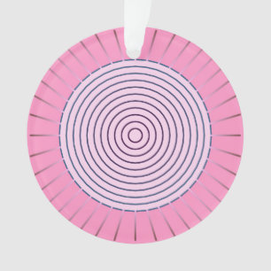 Modern Geometric Sunburst - Shades of Pink Ornament