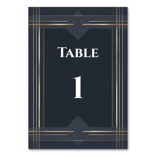 Modern Geometric Table Number –Wedding & Event (Front)