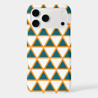 Modern Geometric teal and Gold triangle Pattern 