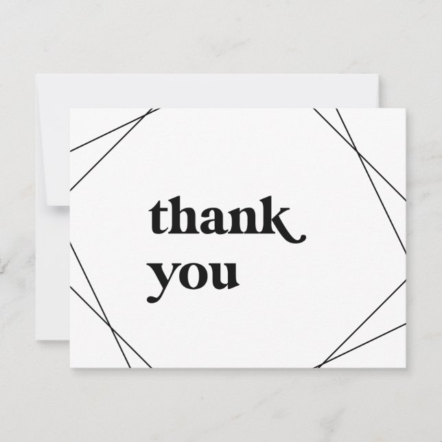 Modern Geometric Thank You Card (Front)