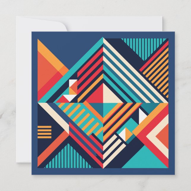 Modern Geometric Thank You Card (Front)