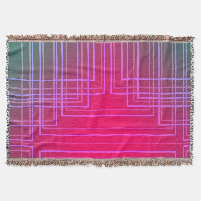 Modern Geometric Throw Blanket (Front)