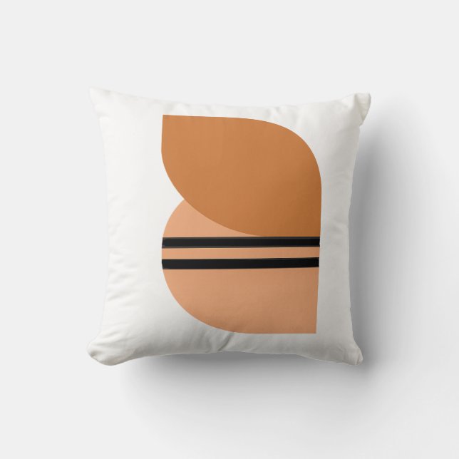 Modern Geometric Throw Pillow –Minimalist Abstract (Front)
