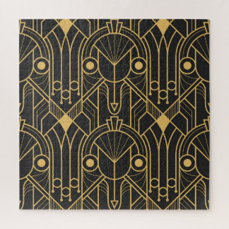 Modern Geometric Tiles Art Deco Jigsaw Puzzle