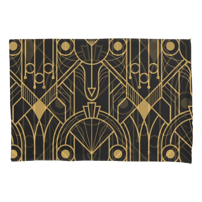 Modern Geometric Tiles Art Deco Pillowcase (Front)