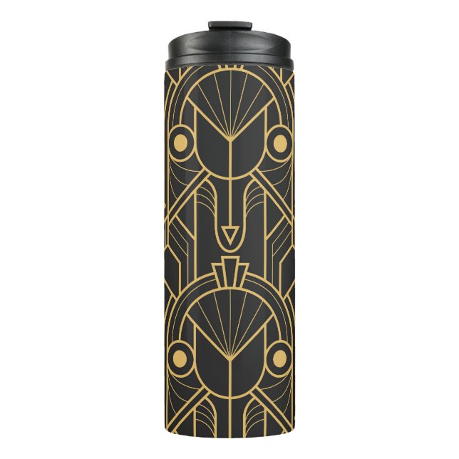 Modern Geometric Tiles Art Deco Thermal Tumbler (Front)