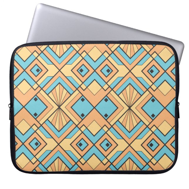 modern geometric tiles pattern. Abstract art deco  Laptop Sleeve (Front)