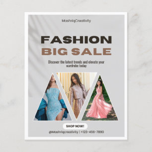 Modern Geometric Triangle Fashion Big Sale Flyer
