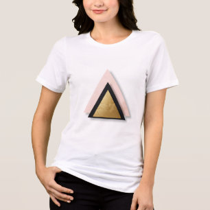 Modern Geometric Triangle T-Shirt – Minimalist Gol Tri-Blend Shirt
