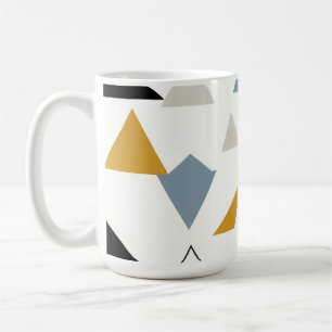 Modern Geometric Triangles Pattern Coffee Mug