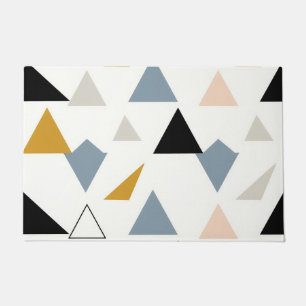 Modern Geometric Triangles Pattern Doormat
